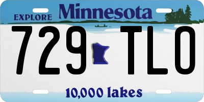MN license plate 729TLO