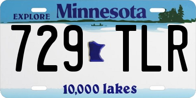 MN license plate 729TLR