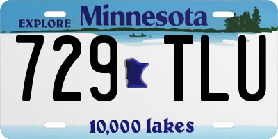 MN license plate 729TLU