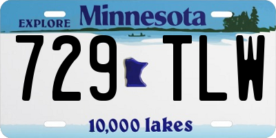MN license plate 729TLW