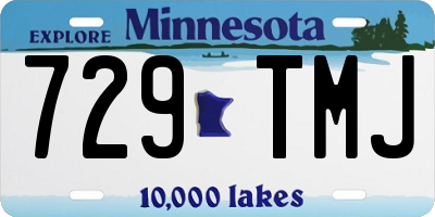 MN license plate 729TMJ