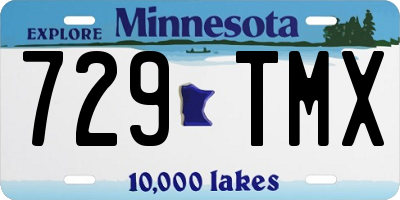MN license plate 729TMX