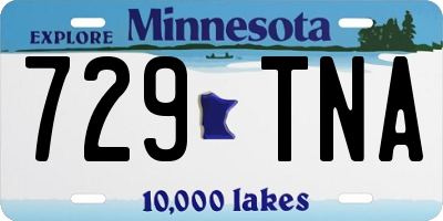 MN license plate 729TNA