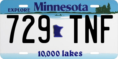 MN license plate 729TNF