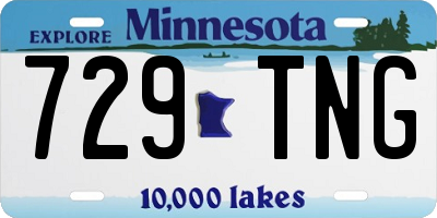 MN license plate 729TNG
