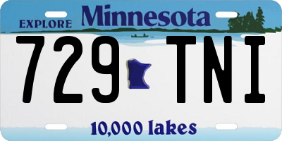 MN license plate 729TNI