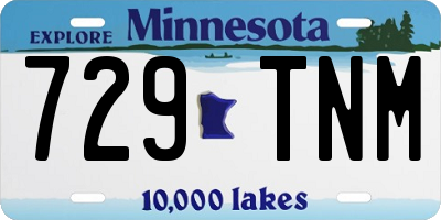 MN license plate 729TNM