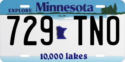 MN license plate 729TNO