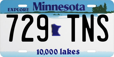 MN license plate 729TNS
