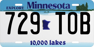 MN license plate 729TOB