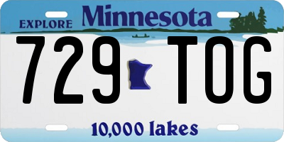 MN license plate 729TOG