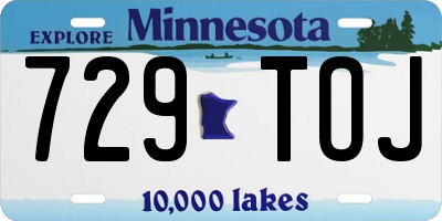 MN license plate 729TOJ