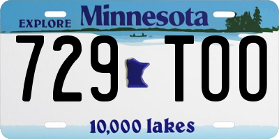 MN license plate 729TOO
