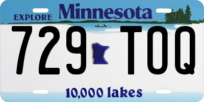 MN license plate 729TOQ