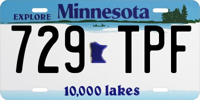 MN license plate 729TPF