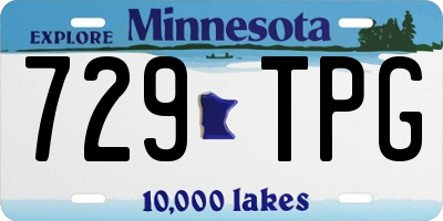 MN license plate 729TPG