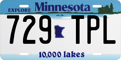 MN license plate 729TPL