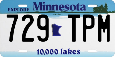 MN license plate 729TPM