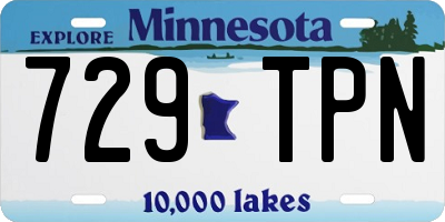 MN license plate 729TPN