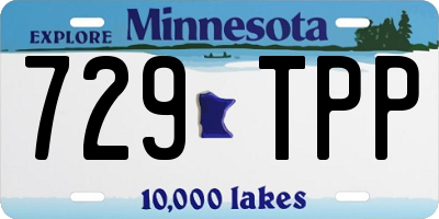 MN license plate 729TPP