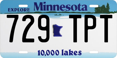 MN license plate 729TPT