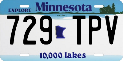 MN license plate 729TPV
