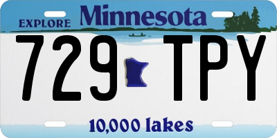 MN license plate 729TPY