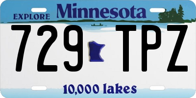 MN license plate 729TPZ