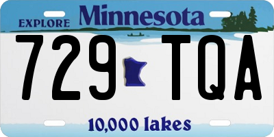 MN license plate 729TQA