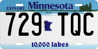 MN license plate 729TQC