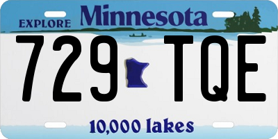 MN license plate 729TQE