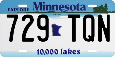 MN license plate 729TQN