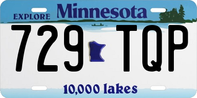 MN license plate 729TQP