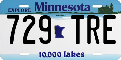 MN license plate 729TRE