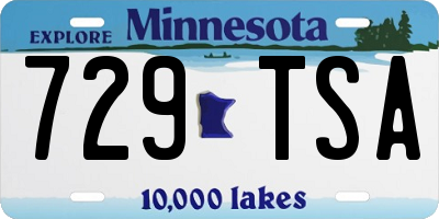MN license plate 729TSA