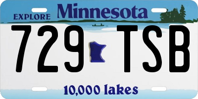 MN license plate 729TSB
