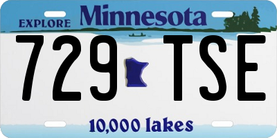 MN license plate 729TSE