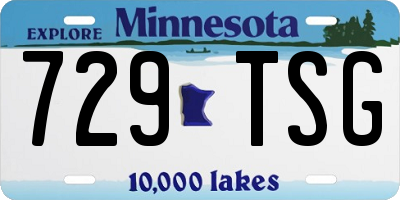 MN license plate 729TSG