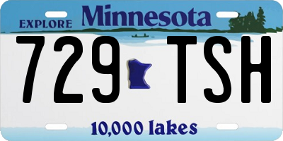 MN license plate 729TSH