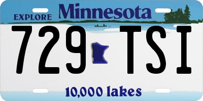 MN license plate 729TSI