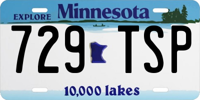 MN license plate 729TSP