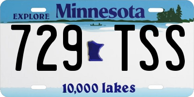 MN license plate 729TSS