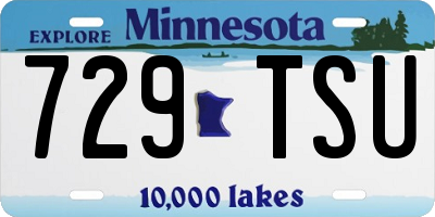 MN license plate 729TSU