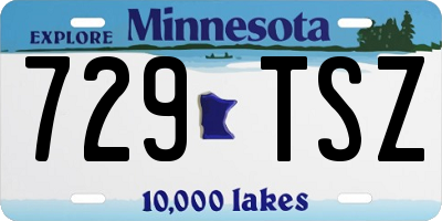 MN license plate 729TSZ