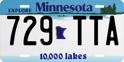 MN license plate 729TTA