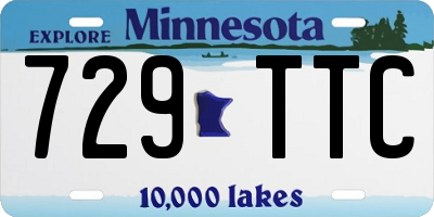 MN license plate 729TTC