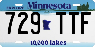 MN license plate 729TTF