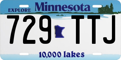 MN license plate 729TTJ