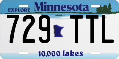 MN license plate 729TTL