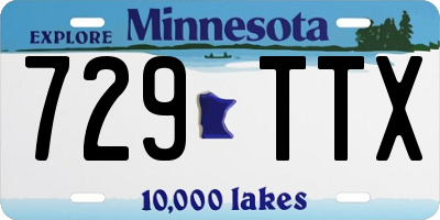 MN license plate 729TTX